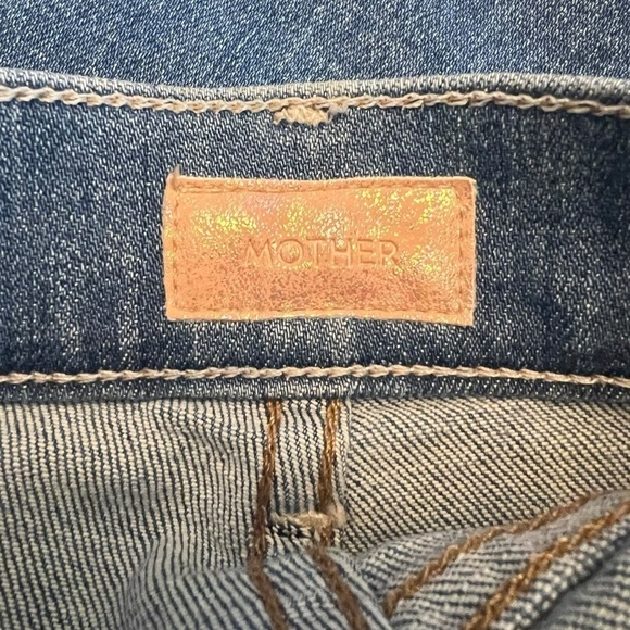 MOTHER - NWT The Dropout Fray ShakeWell  Mid Rise Boyfriend Raw Hem Jeans Sz 27 - Picture 7 of 9